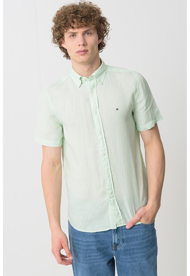 Camasa regular fit de in - Verde pal