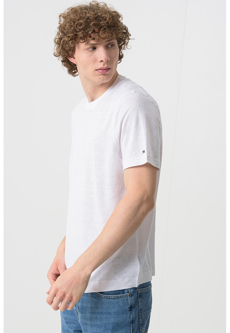 Tricou uni din amestec de in