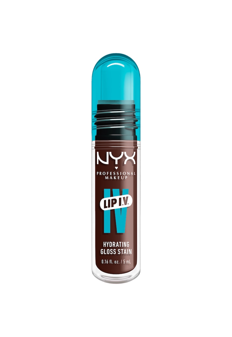 Luciu de buze hidratant cu efect de tint NYX PM Lip I.V. 5 ml - Espresso Soak