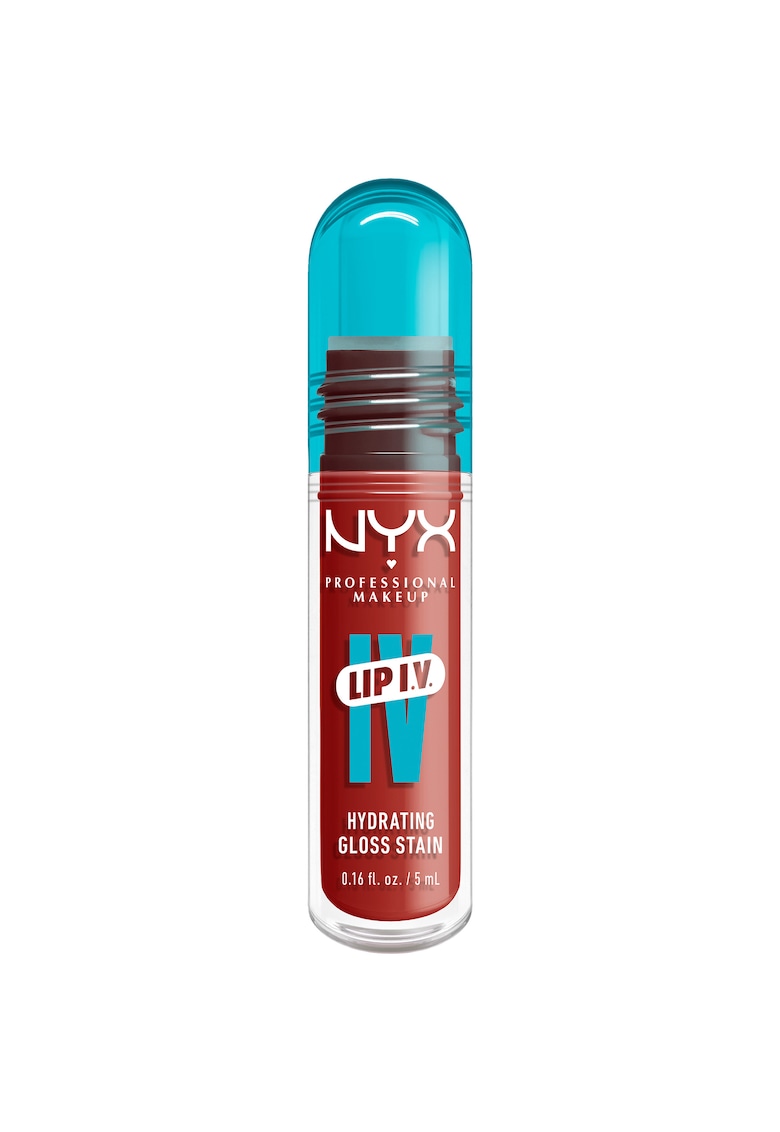 Luciu de buze hidratant cu efect de tint NYX PM Lip I.V. 5 ml - Burst That Tang!