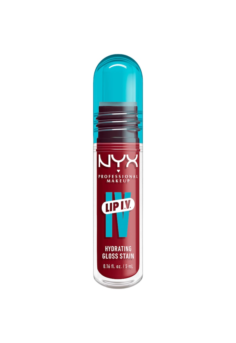 Luciu de buze hidratant cu efect de tint NYX PM Lip I.V. 5 ml - Berry Thirsty