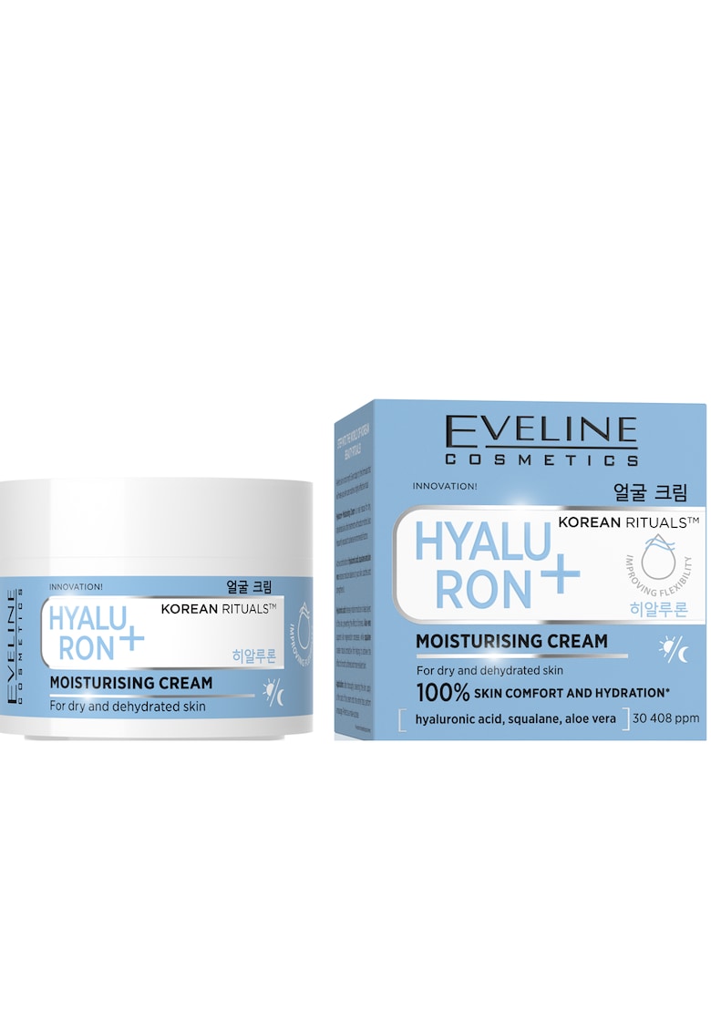 Crema hidratanta  Hyaluron+ Korean Rituals - cu acid hialuronic - aloe vera si squalane - pentru ten uscat si deshidratat - 50 ml