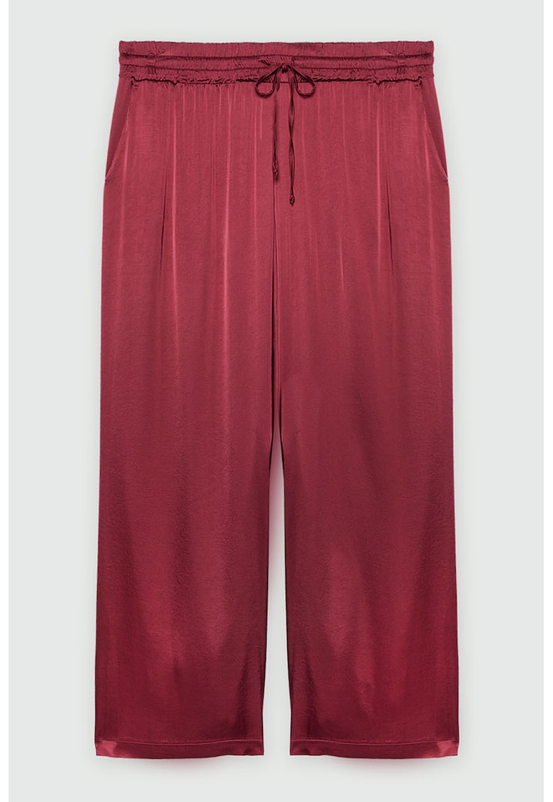 Pantaloni din satin cu croiala ampla Pantaloni din satin cu croiala ampla