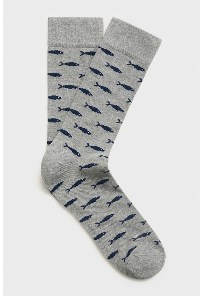 Sosete lungi cu imprimeu grafic