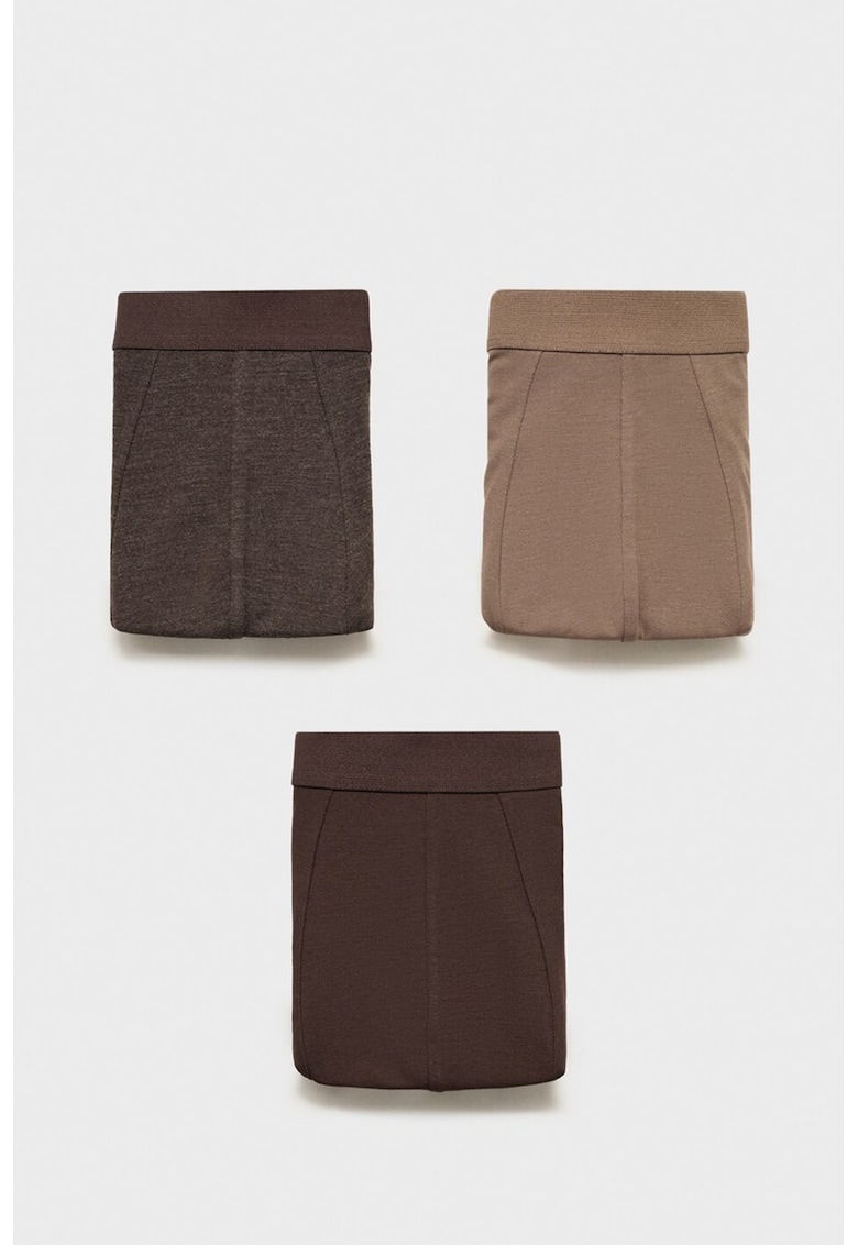 Set de chiloti cu model uni - 3 perechi