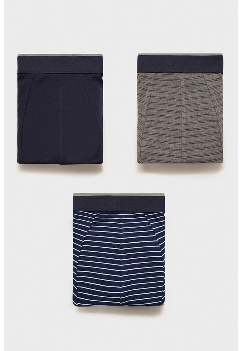 Set de boxeri cu talie medie - 3 perechi