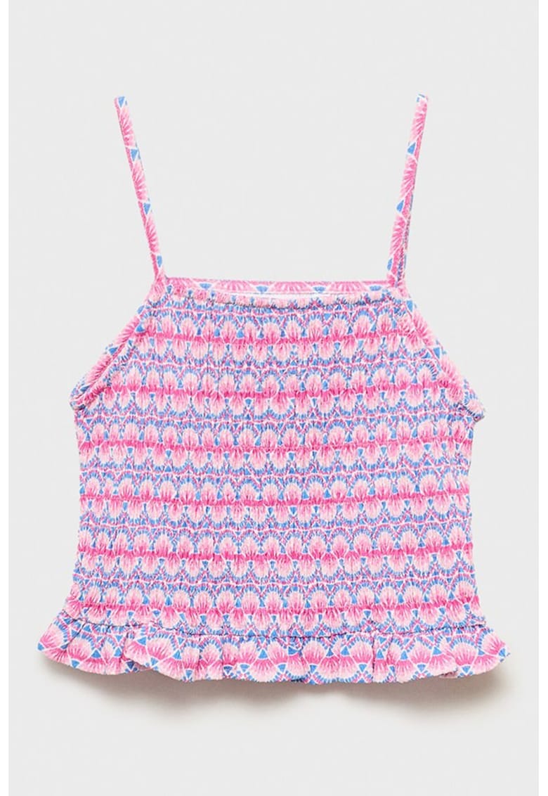 Top cu terminatie cu volane si bretele inguste