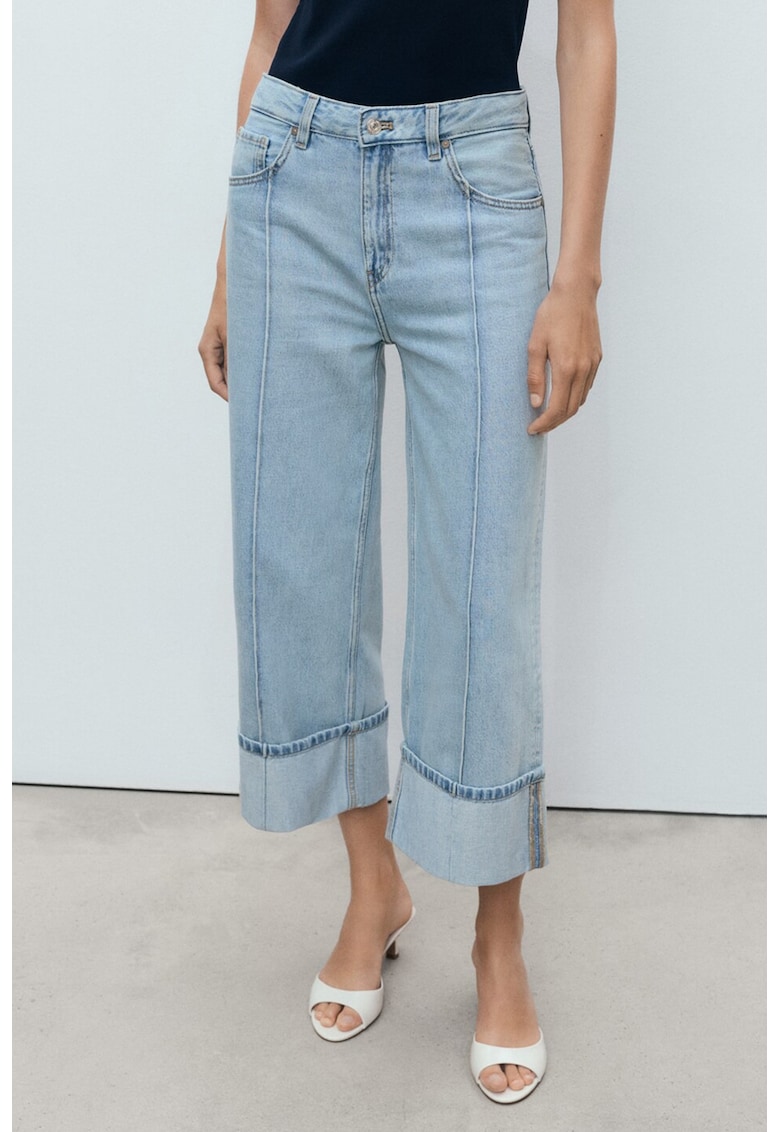 Blugi 3/4 cu croiala ampla