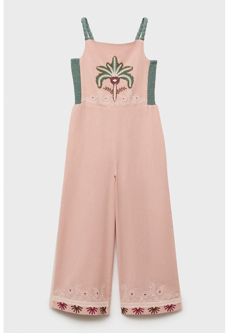 Salopeta din amestec de in cu detalii brodate