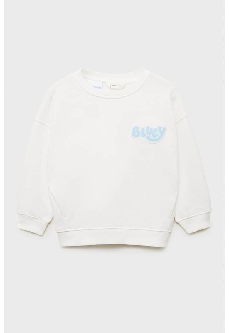 Bluza de trening cu imprimeu si maneci cazute