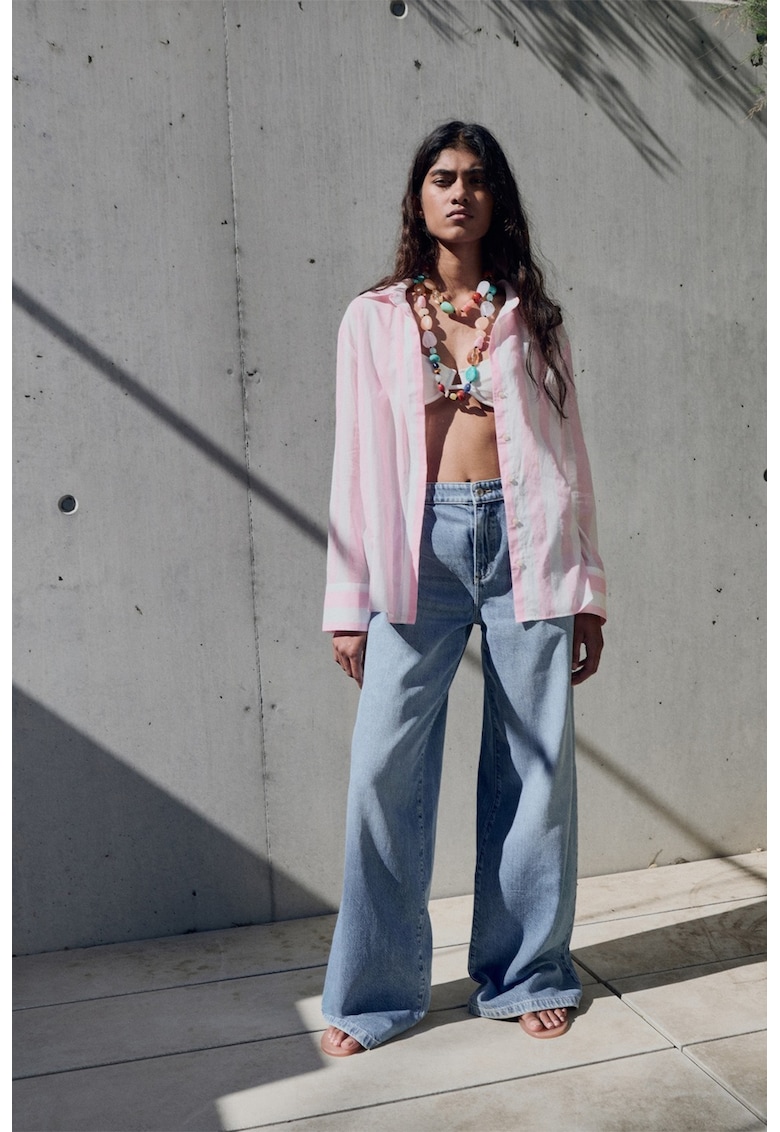 Camasa din bumbac cu model in dungi