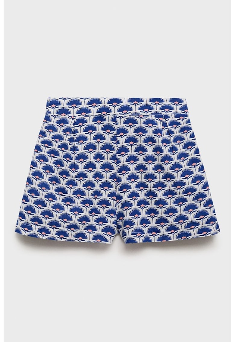 Pantaloni scurti din amestec de in si bumbac organic cu model