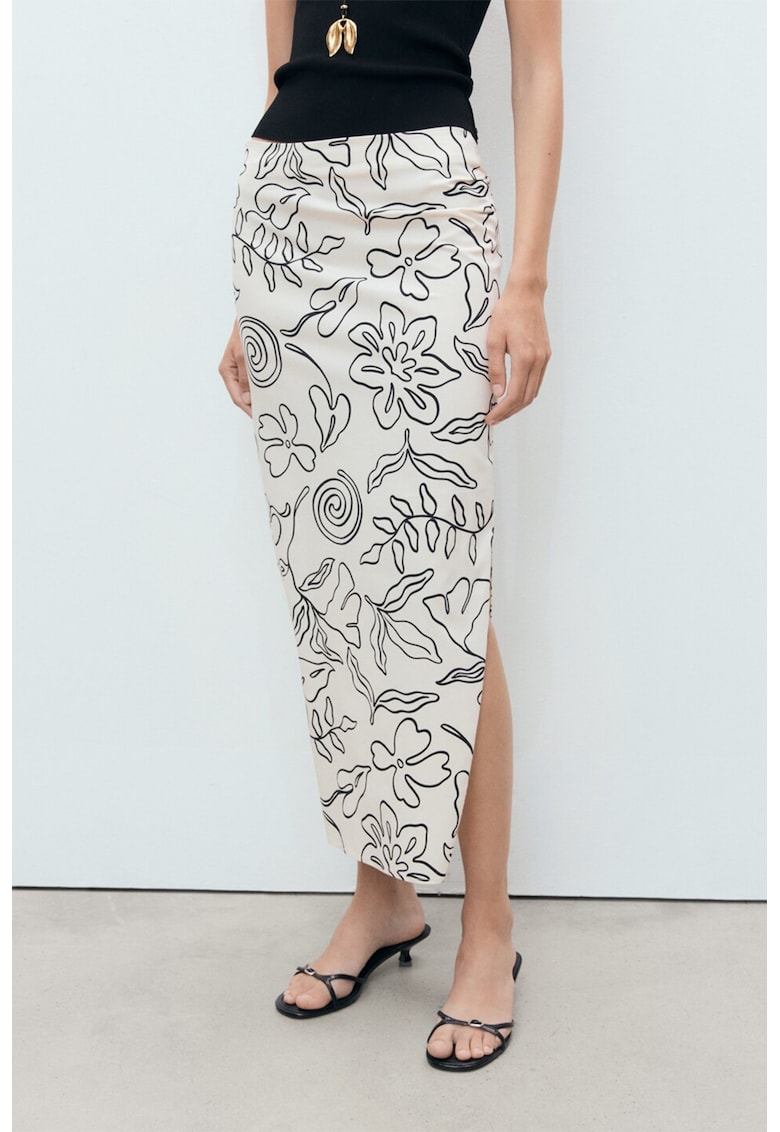 Fusta cu model si slit lateral