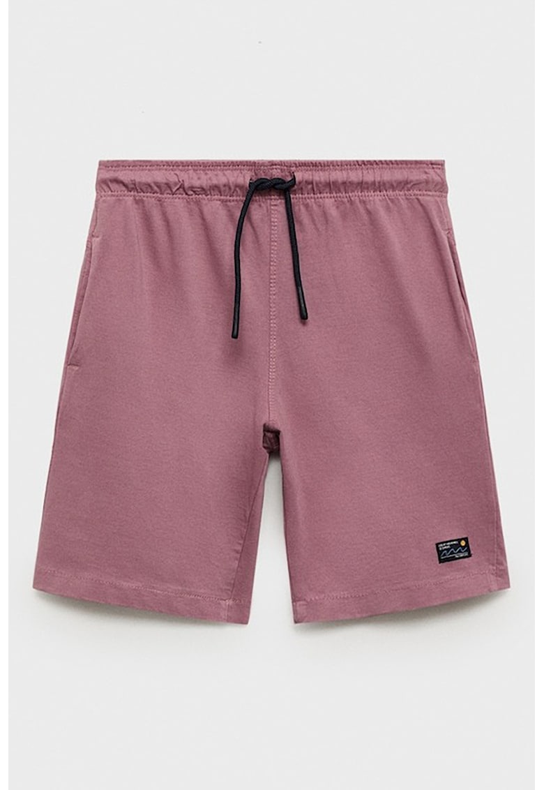 Pantaloni scurti cu model uni si talie ajustabila Pantaloni scurti cu model uni si talie ajustabila