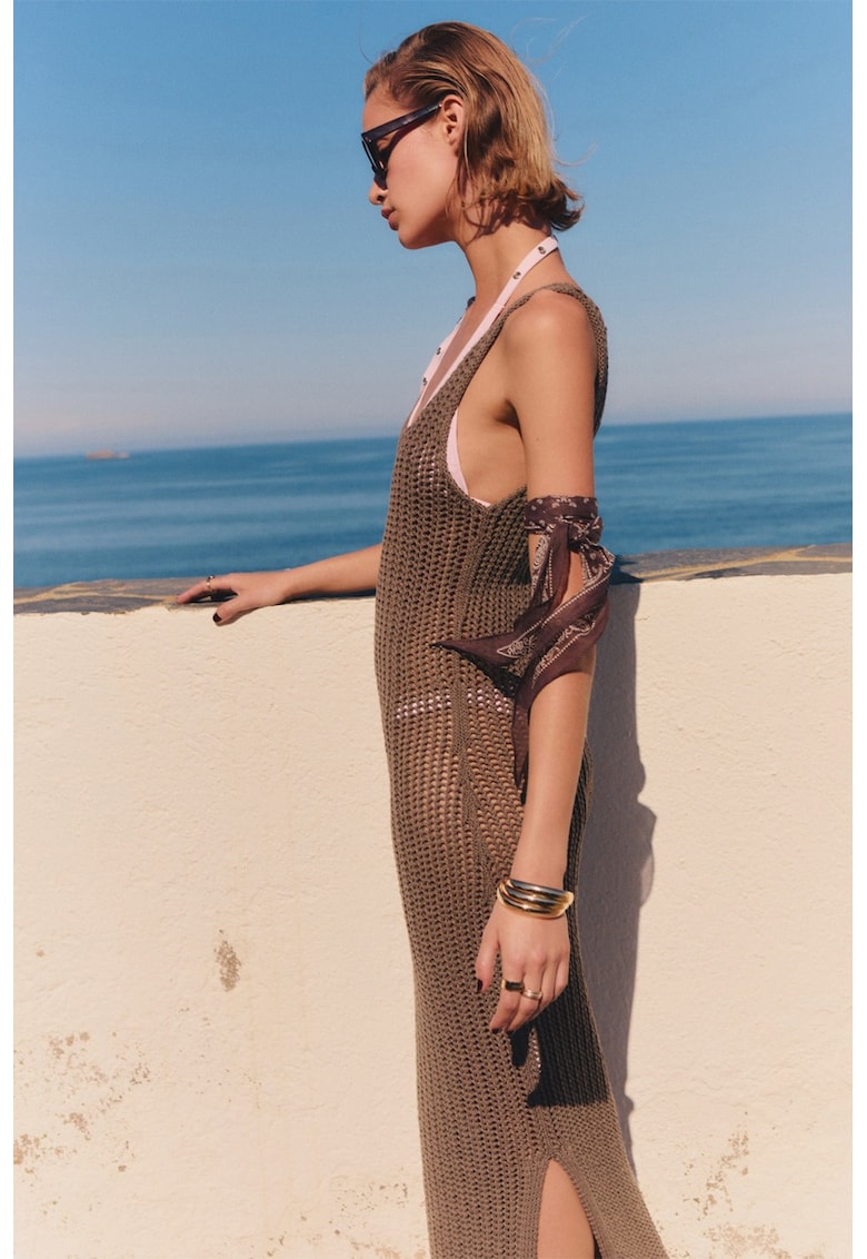 Rochie maxi de plaja - cu aspect tricotat