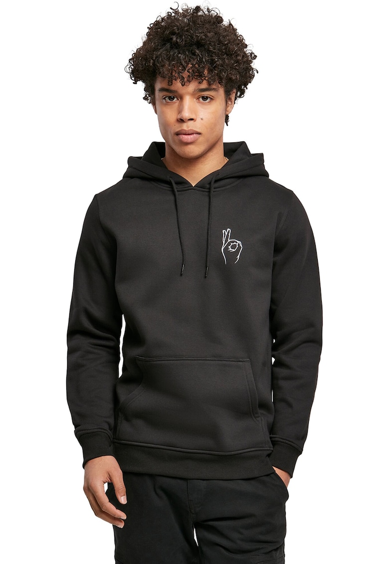 Hanorac cu imprimeu grafic pe partea din spate - Negru