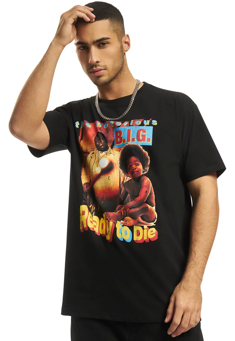 Tricou unisex cu imprimeu - Negru/Galben/Albastru