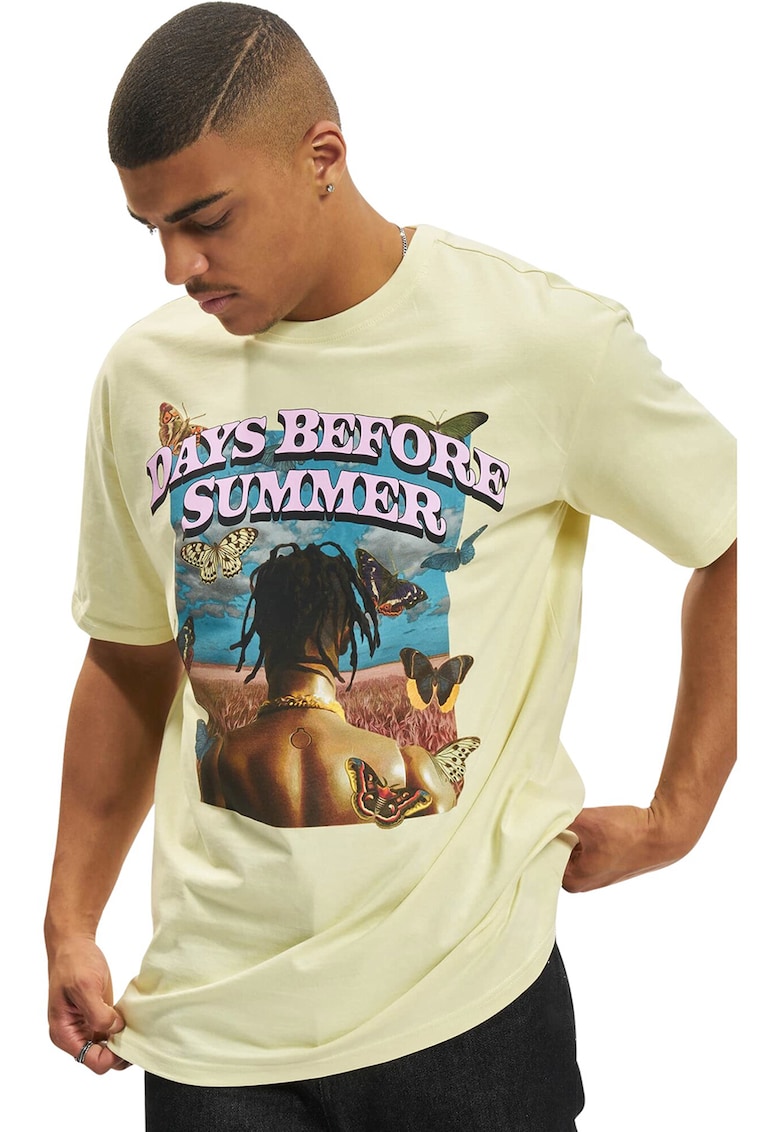 Tricou unisex supradimensionat cu imprimeu grafic si text