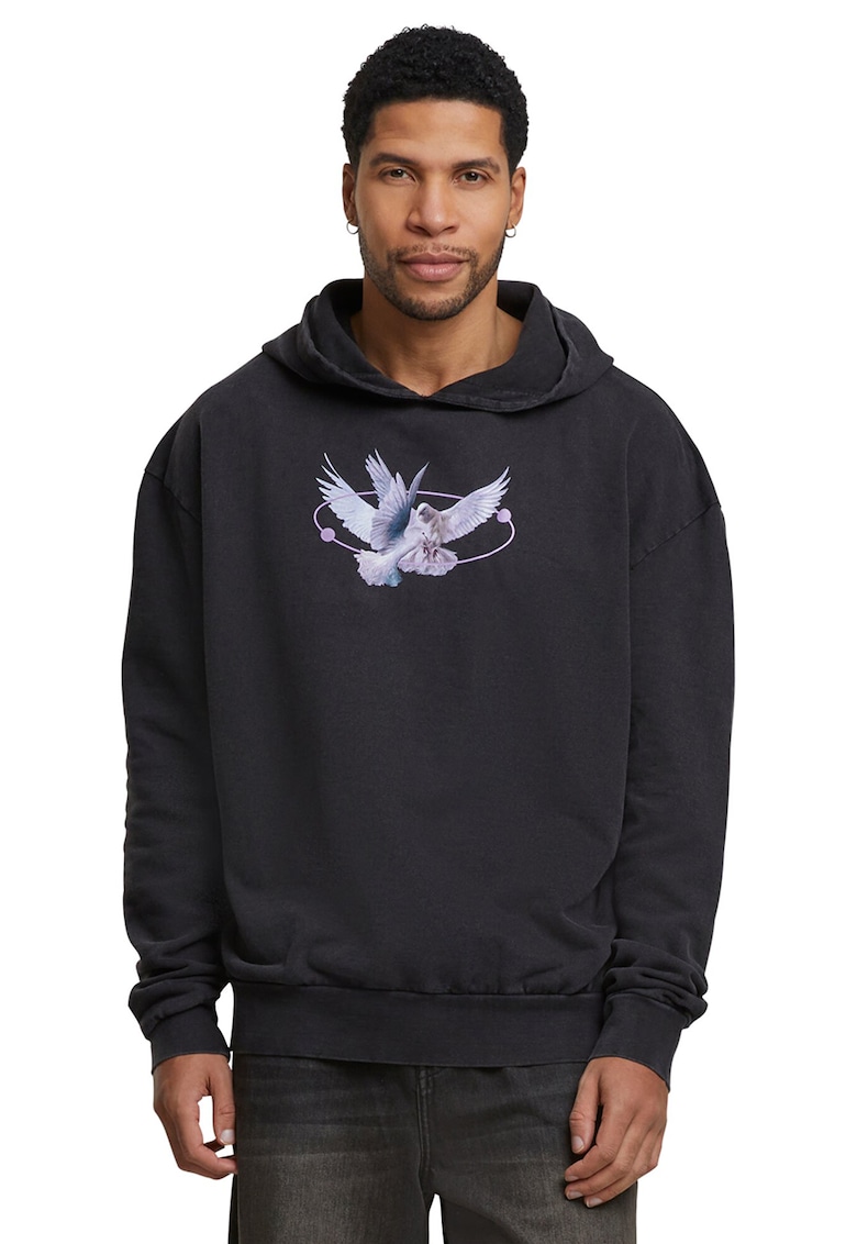 Hanorac unisex supradimensionat cu imprimeu grafic