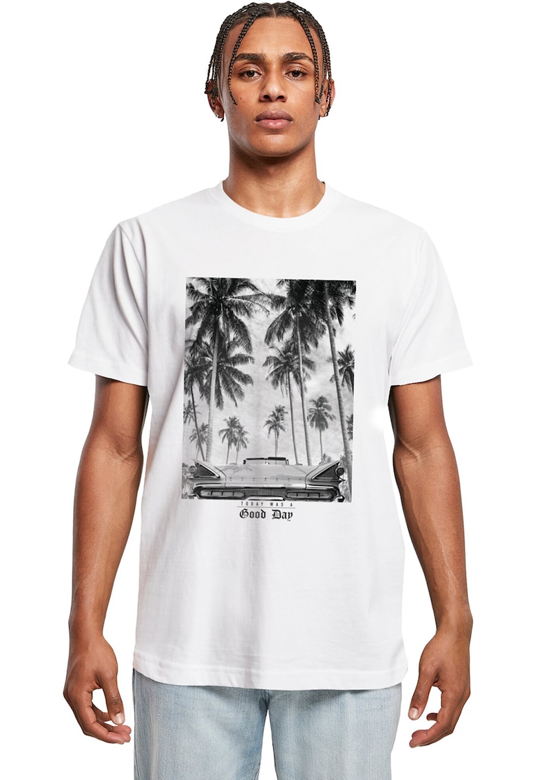 Tricou cu imprimeu grafic - Alb/Negru stins