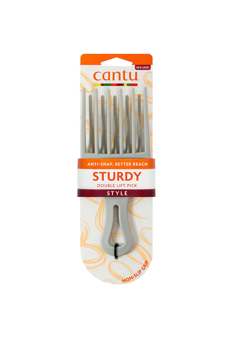 Pieptene pentru stilizarea parului cu rand dublu de peri