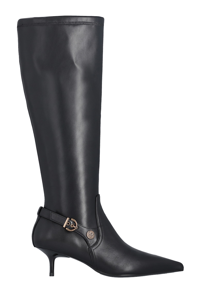 Cizme inalte pana la genunchi - de piele si piele ecologica - cu varf ascutit