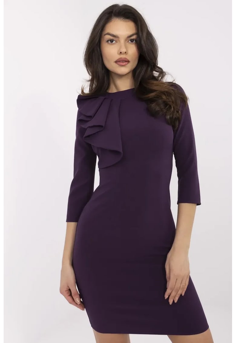 Rochie cambrata cu volane Rochie cambrata cu volane