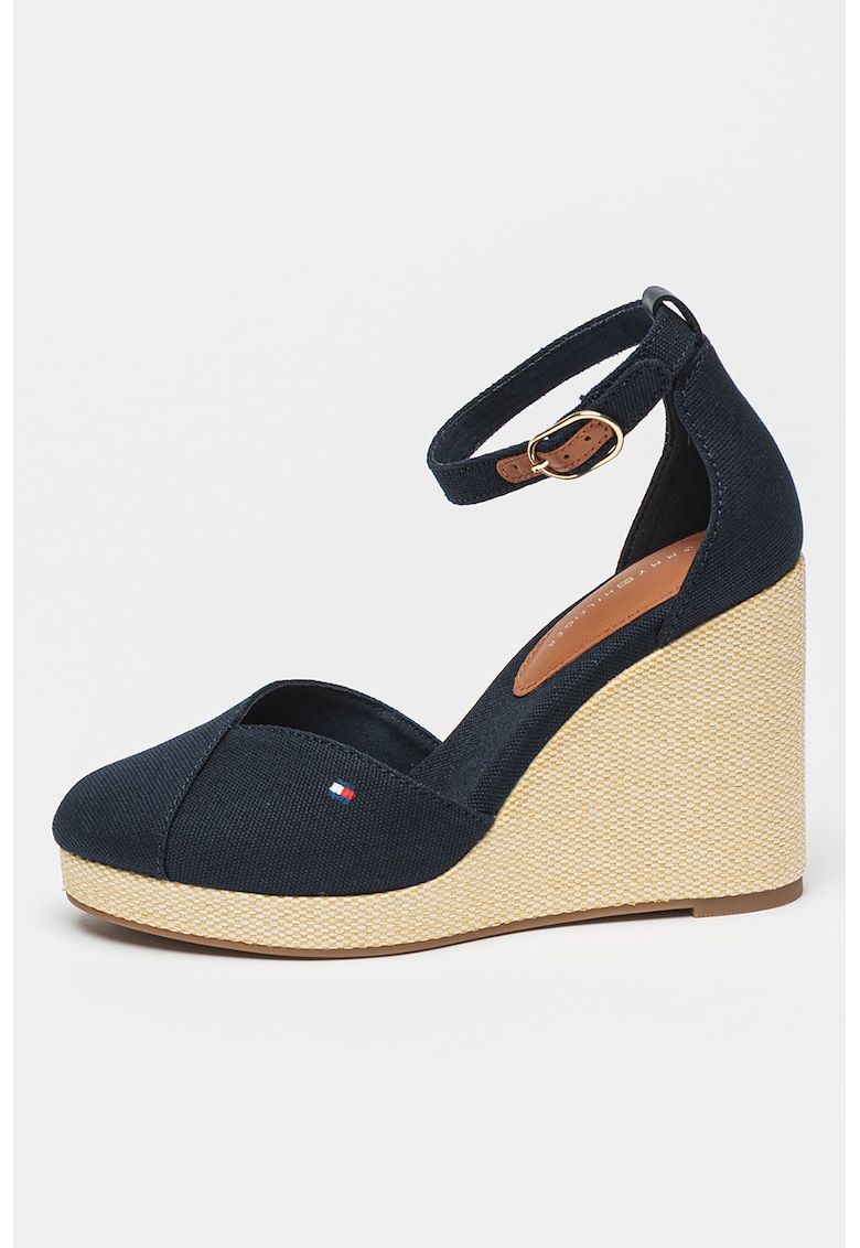 Sandale cu talpa wedge si detaliu cu logo Sall Sandale cu talpa wedge si detaliu cu logo Sall