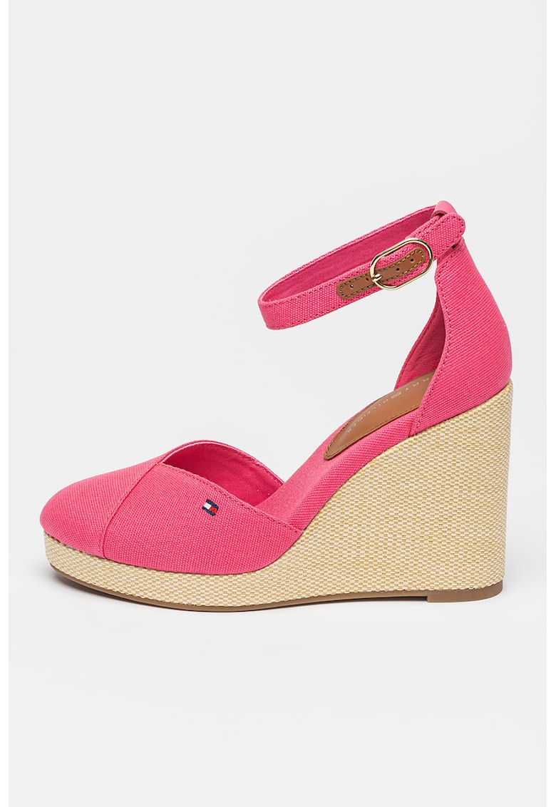 Sandale cu talpa wedge si detaliu cu logo Sall Sandale cu talpa wedge si detaliu cu logo Sall