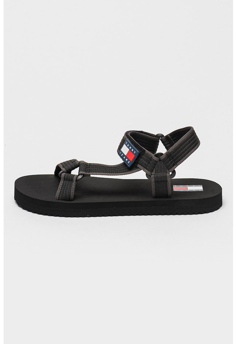 Sandale din material textil cu inchidere velcro