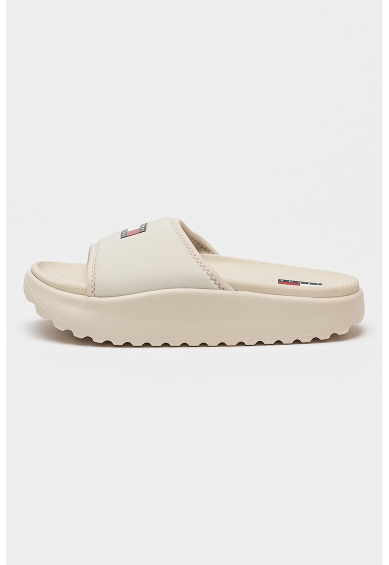 Papuci flatform Comfy Pool - Alb murdar