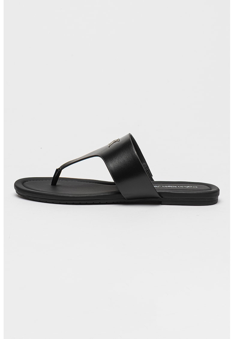 Papuci flip-flop cu monograma metalica