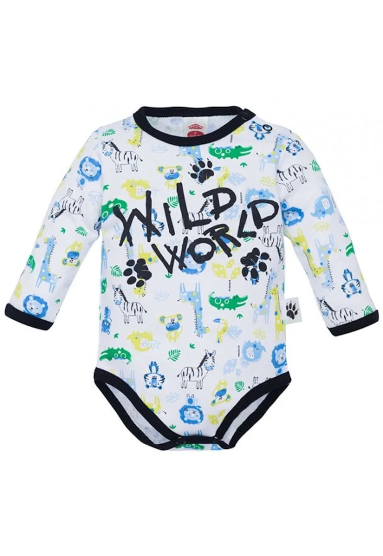Body Cu Animalute - Colectia Wild World - Bumbac - Baieti - Multicolor