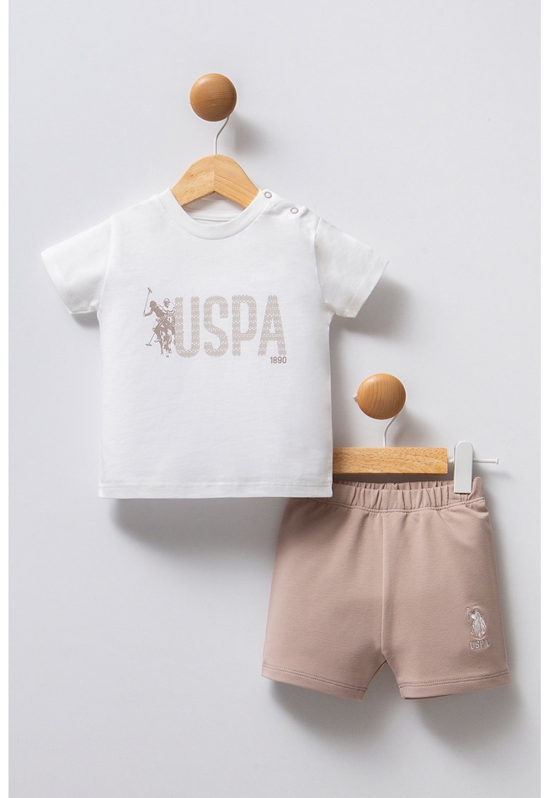 Trening cu imprimeu logo si talie elastica