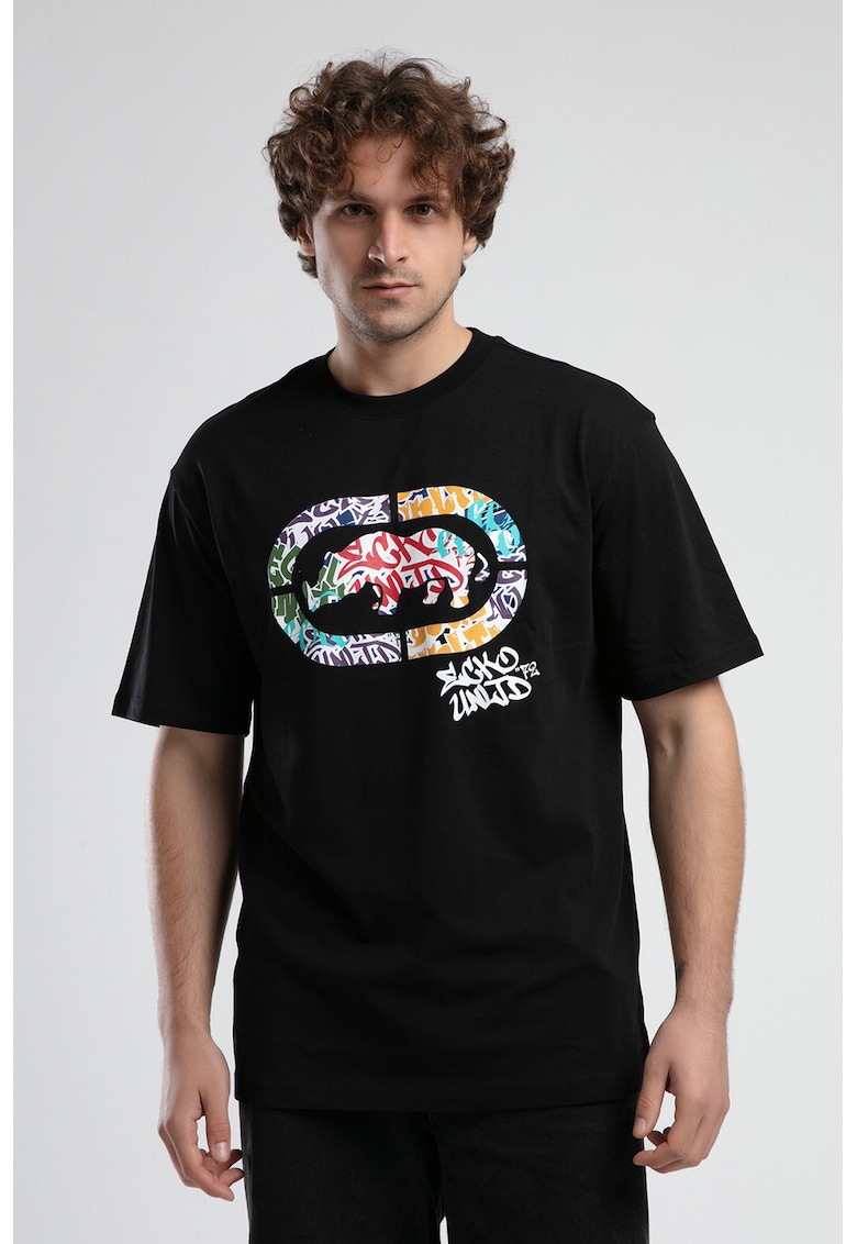 Tricou cu imprimeu logo Kingston - Rosu/Alb/Negru