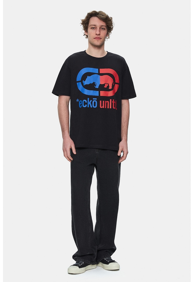 Tricou din bumbac cu model Foster - Rosu/Negru/Albastru royal