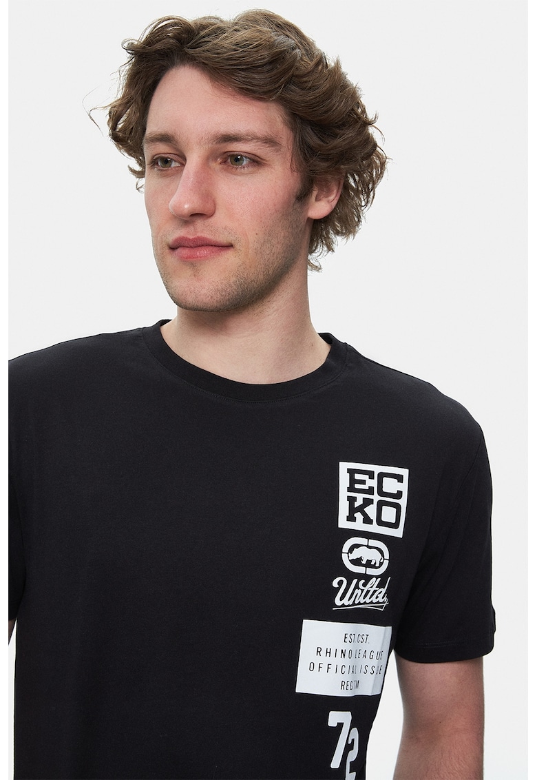 Tricou din bumbac TOMLINSON - Alb/Negru