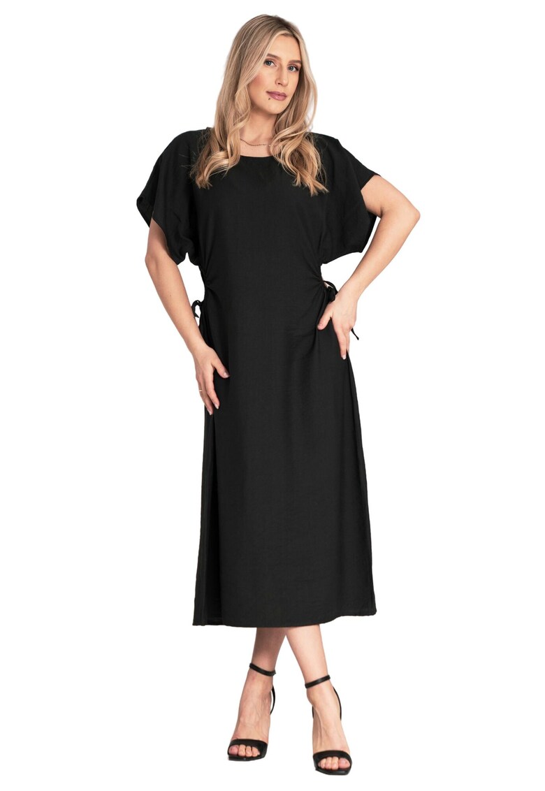 Rochie elegantă lejeră - Rochie midi - confortabila - material de inalta calitate - eleganta simpla - viscoza - - Negru