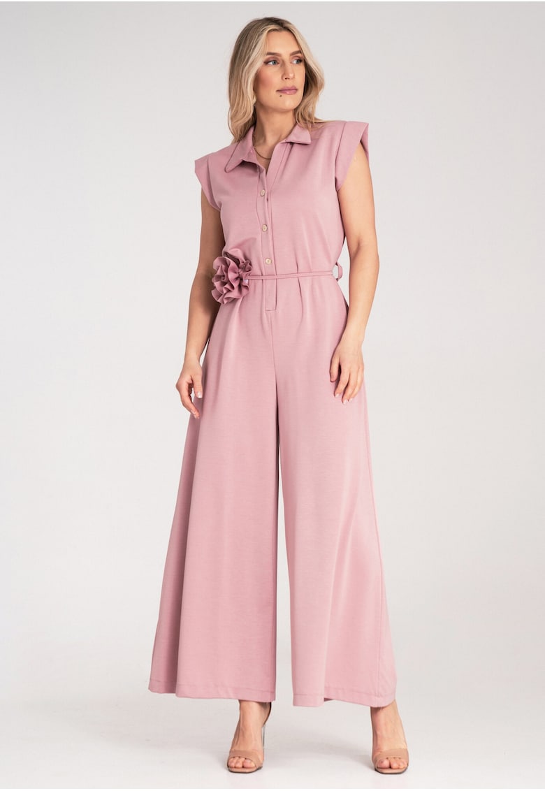 Salopeta de vara dama - roz - material durabil - croiala mulata -