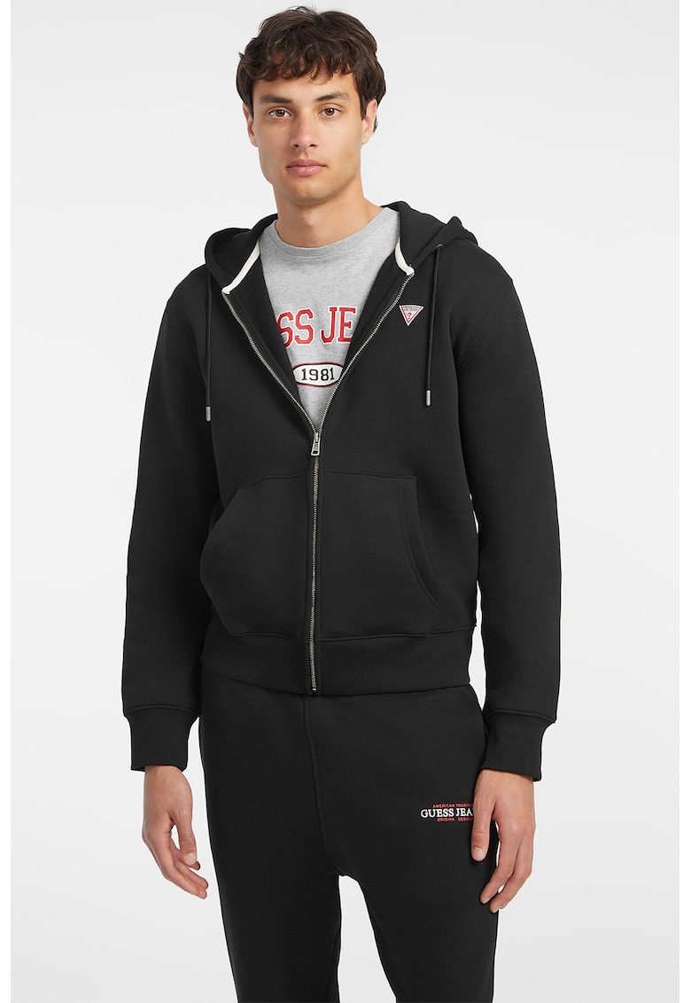 Hanorac cu logo si fermoar Hanorac cu logo si fermoar