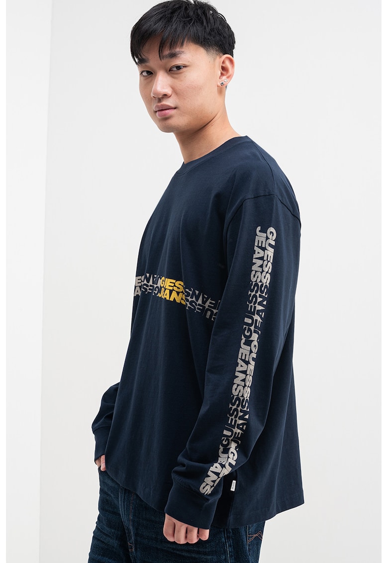 Bluza de bumbac cu imprimeu logo