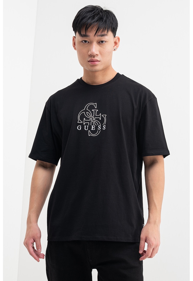 Tricou lejer cu logo pe piept