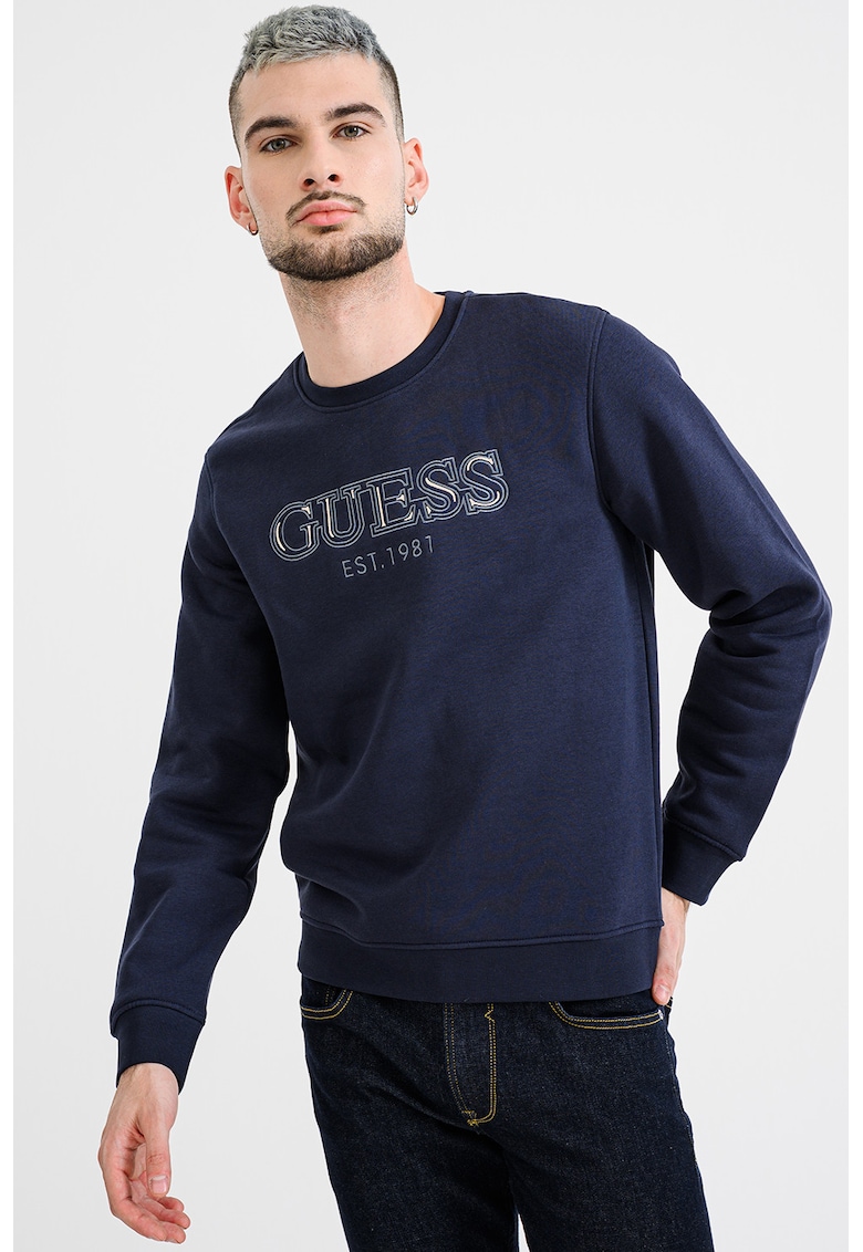 Bluza de trening cu logo brodat - Bleumarin