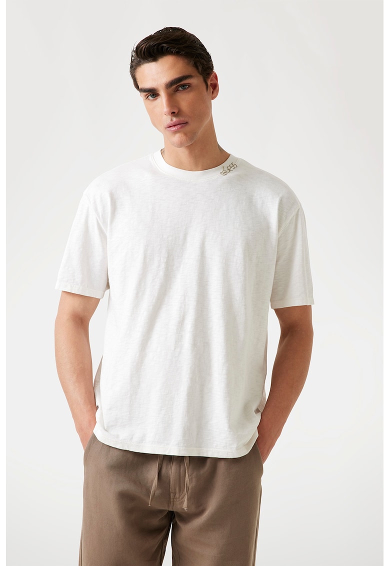 Tricou de bumbac cu imprimeu pe partea din spate Tricou de bumbac cu imprimeu pe partea din spate