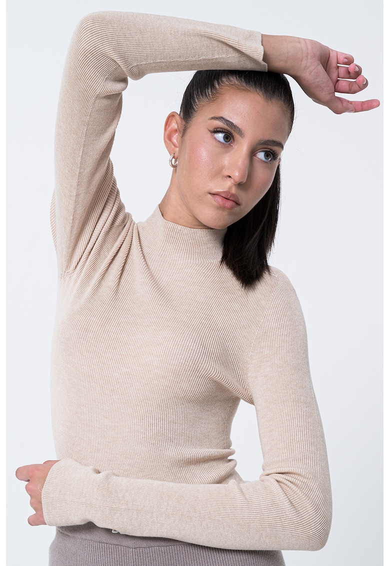 Pulover elastic din amestec de matase si casmir