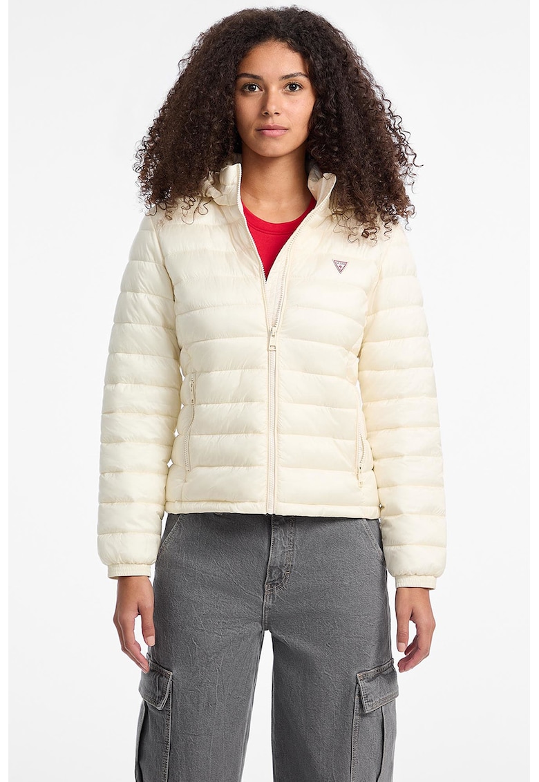 Jacheta cu aspect matlasat si gluga