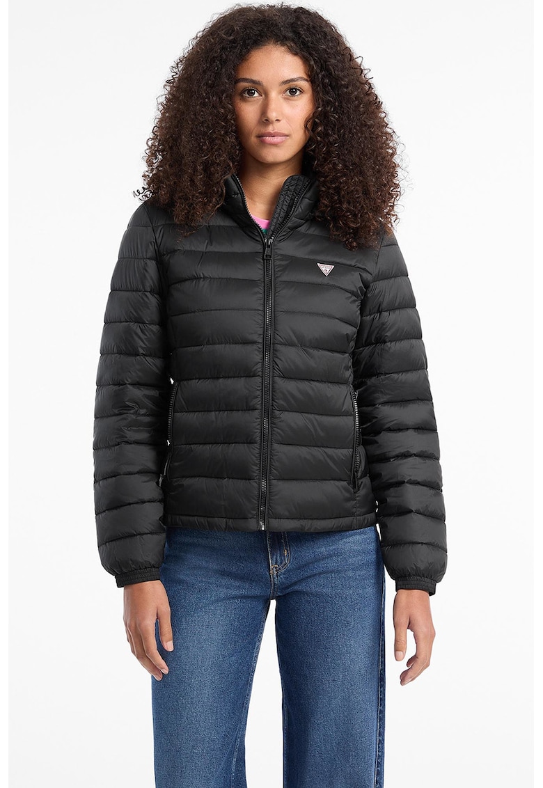 Jacheta cu aspect matlasat si gluga