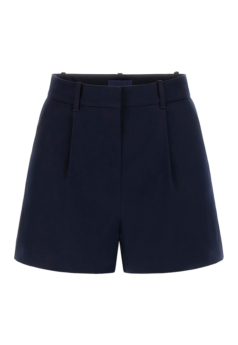 Pantaloni scurti cu talie inalta si pliuri