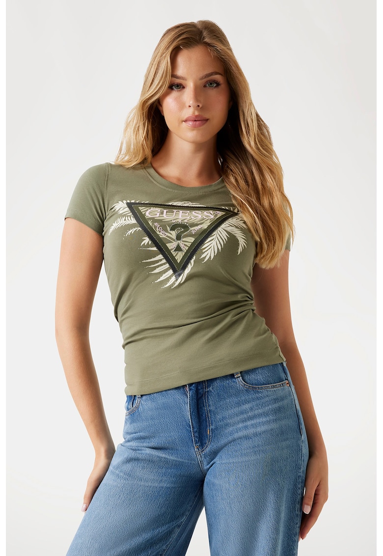 Tricou slim fit cu logo