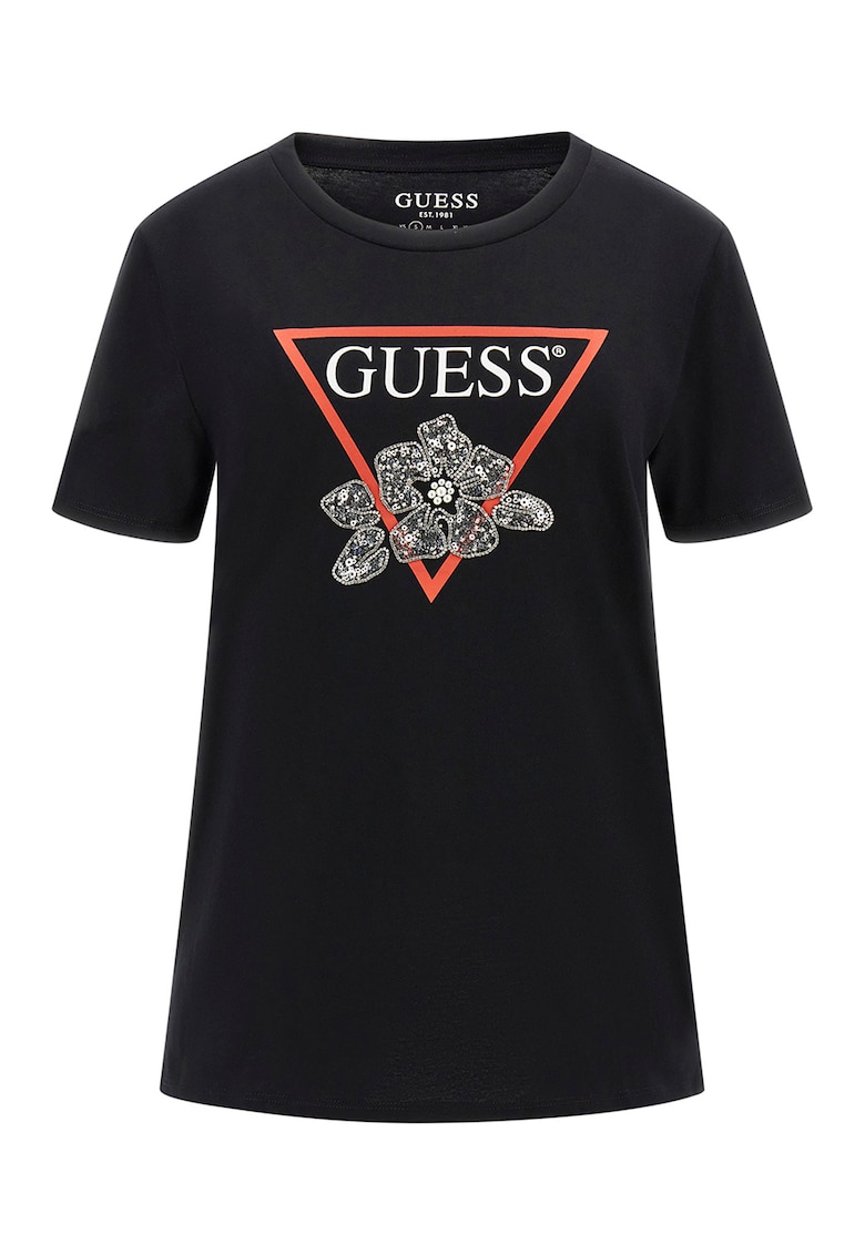 Tricou cu logo si paiete